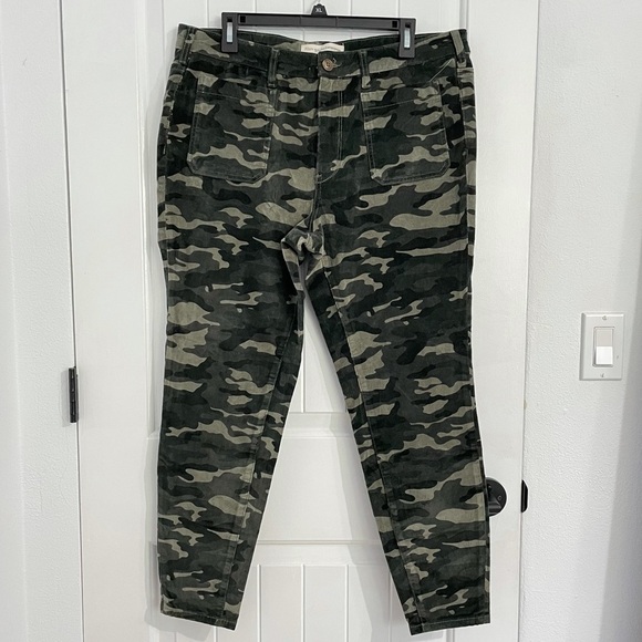 NWT Anthropologie Pilcro Camouflage High-Rise Skinny Corduroy Pants - Picture 6 of 10